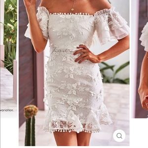 Shop Jaus BEATRICE DRESS - WHITE (wedding shower dress)